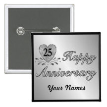 25to aniversario - plata pin