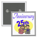 25to Botones del aniversario de boda
