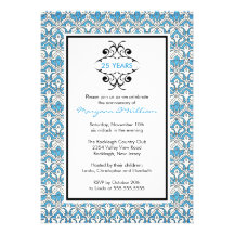 25to Damasco de la turquesa de la invitación de la