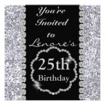 25to DIAMANTES y CHISPAS de la invitación de la fi