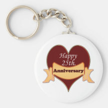 25to feliz. Aniversario Llaveros Personalizados
