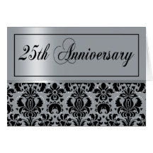 25to Fiesta de aniversario (negro de Chaucer/de la Tarjeton