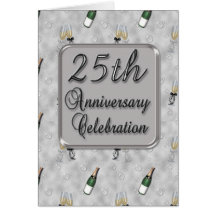 25to Invitación de la fiesta de aniversario Felicitación