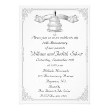 25to Invitación de la torta de la plata del aniver