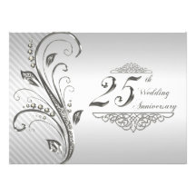 25to Invitación del aniversario de boda