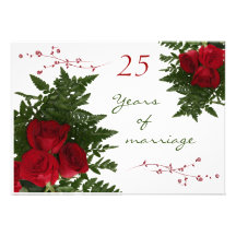 25to Invitación del aniversario de boda