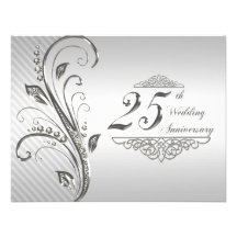 25to Invitación del aniversario de boda