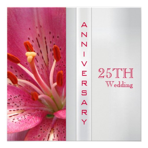 25to Invitación del aniversario de boda