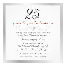 25to Invitaciones de la fiesta de aniversario del  Comunicado Personal