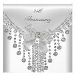 25to Joya de plata blanca del arco de la capa del  Invitaciones Personalizada