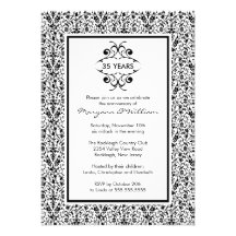 25to Negro y blanco de la invitación de la fiesta 