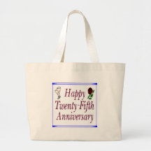 25to Regalos del aniversario de boda Bolsa Lienzo