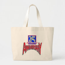 25to Regalos del aniversario de boda Bolsa Lienzo