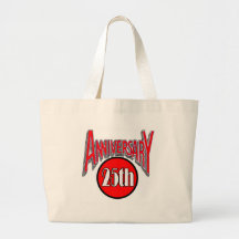 25to Regalos del aniversario de boda Bolsa Lienzo