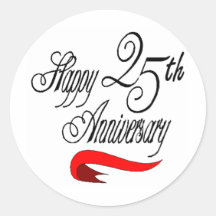 25to Regalos del aniversario de boda Etiqueta