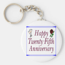 25to Regalos del aniversario de boda Llavero Personalizado