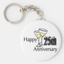 25to Regalos del aniversario de boda Llavero Personalizado