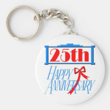 25to Regalos del aniversario de boda Llavero