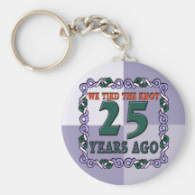 25to Regalos del aniversario de boda Llaveros Personalizados