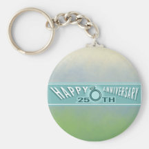 25to Regalos del aniversario de boda Llavero