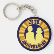 25to Regalos del aniversario de boda Llavero