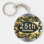 25to Regalos del aniversario de boda Llaveros Personalizados