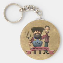 25to Regalos del aniversario de boda Llaveros