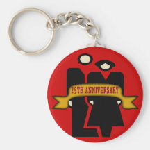 25to Regalos del aniversario de boda Llaveros