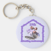 25to Regalos del aniversario de boda Llaveros