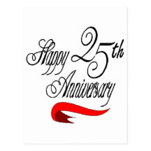 25to Regalos del aniversario de boda Postal