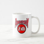 25to Regalos del aniversario de boda Taza De Café