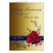 25to Tarjeta, Brother y cuñada del aniversario