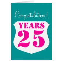 25to Tarjeta del aniversario de boda