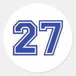 27 - número etiqueta redonda