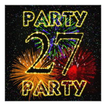 27ma invitación de la fiesta de cumpleaños con los