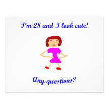 ¡28 soy 28 y parezco lindo! invitacion personal 