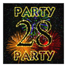 28va cuarta invitación de la fiesta de cumpleaños 
