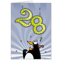 28vo cuarto cumpleaños - tarjeta de la sorpresa de