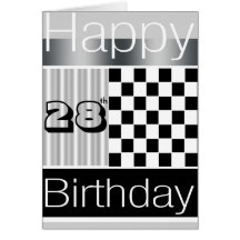 28vo cuarto Cumpleaños Tarjetón