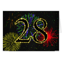 28vo cuarto Invitación de la fiesta de cumpleaños Felicitaciones