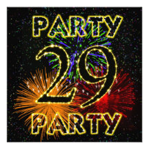 29na invitación de la fiesta de cumpleaños con los