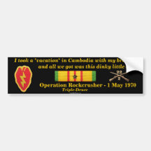 2/22o Vacaciones del camboyano de la infantería Etiqueta De Parachoque