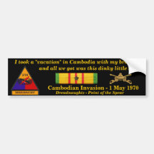 2/34o Vacaciones del camboyano de la armadura Etiqueta De Parachoque