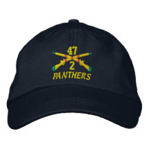 2/47o Los rifles cruzados infantería bordaron el g Gorra De Beisbol Bordada