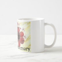 2 Aniversary feliz Taza