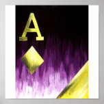 2 de 4 - la PÚRPURA el FLAMEAR ACES ARTE del PÓKER Impresiones