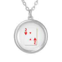 2 del naipe de los corazones joyeria