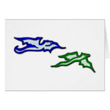 2 Drachen dragons Grußkarten