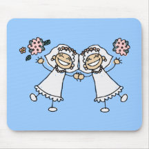 2 novias alfombrillas de ratón