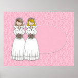 2 novias que casan rosa del poster 1